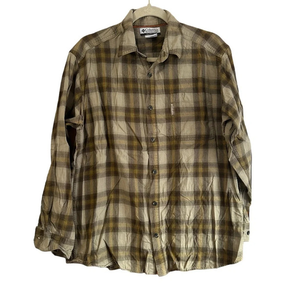 COLUMBIA MENS PLAID BUTTON FRONT SHIRT - Picture 1 of 4